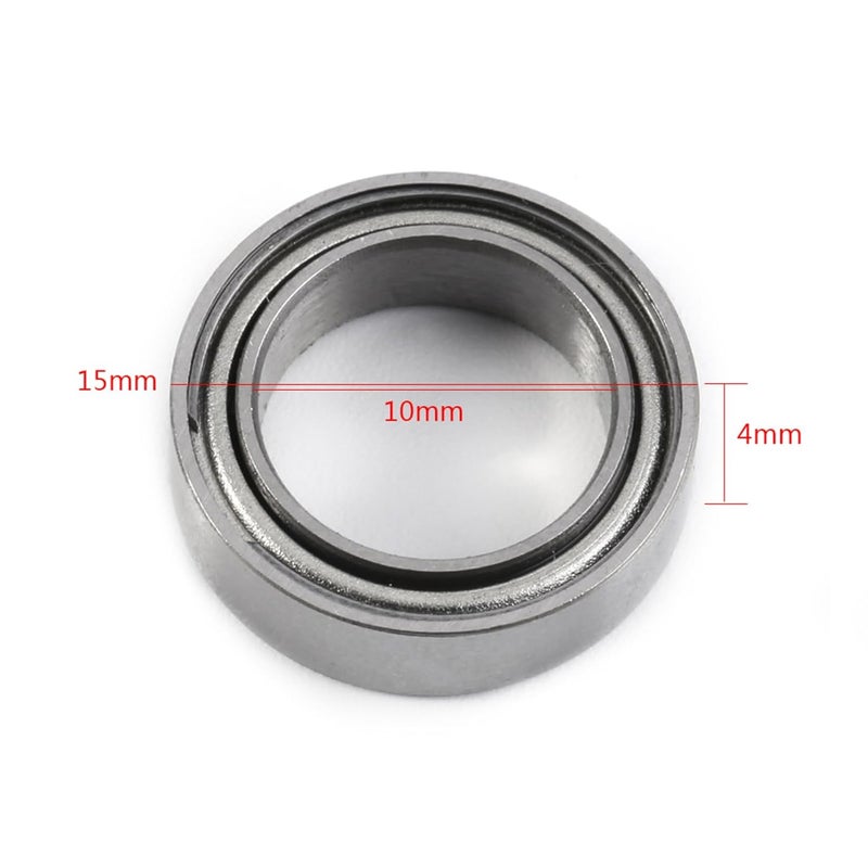 Moofey 10pcs Bearings, 10x15x4mm 6700ZZ Ball Bearing Double Shielded Thin Section Thin Wall - Image 4